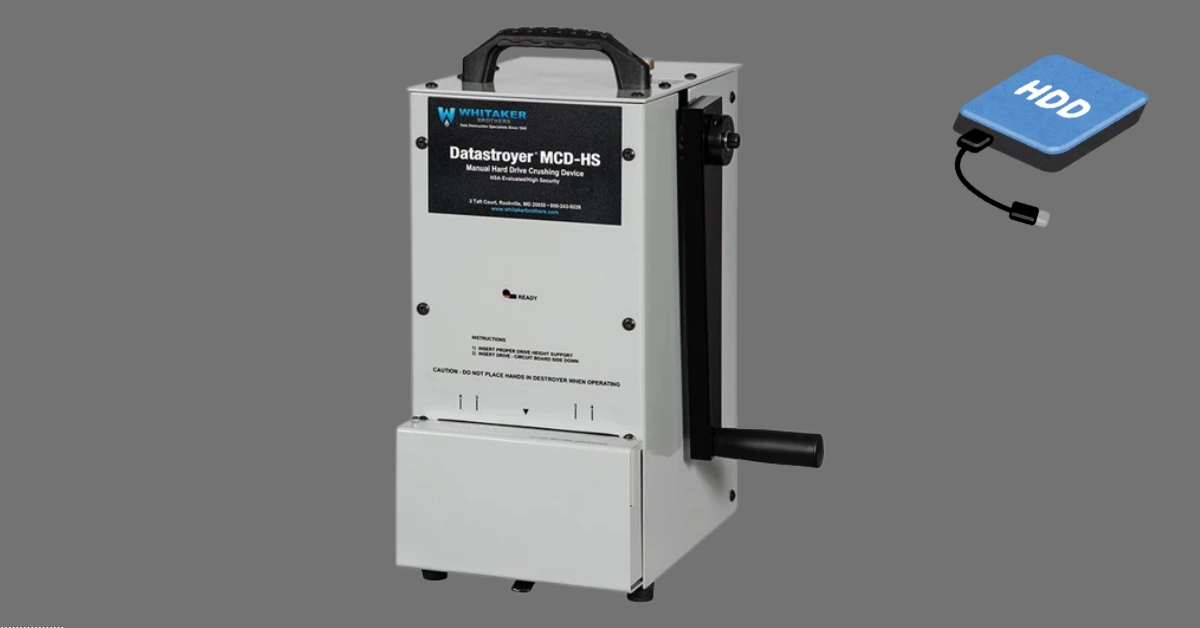 Read more about the article HDD Destroyer Machine Crushes Old Hard Drives Securely | Complete Guide