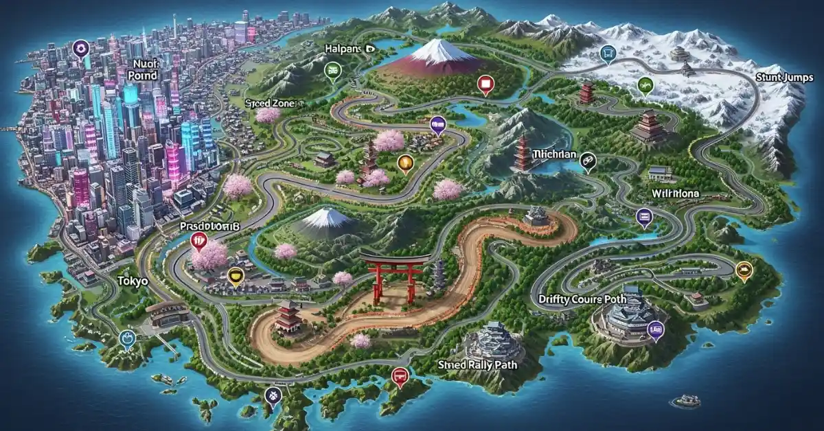 Forza Horizon 6’s Japan Map