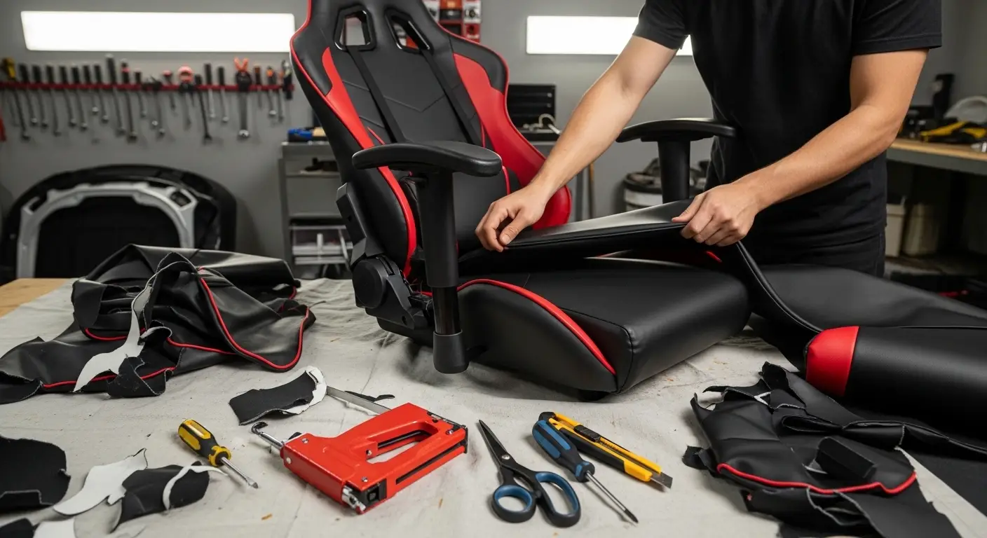 how to reupholster a gaming chair